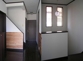 玄関ホールと吹き抜け